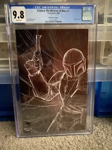 Star Wars Mandalorian & Grogru 🙂 Por Sajad Shah después de Gleason CGC 9.8 Raro - Imagen 1 de 2