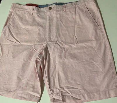 🧷 МУЖСКИЕ ШОРТЫ MERONA ПЛОСКИЕ СПЕРЕДИ РОЗОВЫЕ РАЗМЕР 40 дюймов по внутреннему шву 10 дюймов 🆕 - Изображение 1 из 3