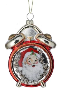 Reloj de Santa Regency International adorno colgante, 4,5 pulgadas, vidrio - NUEVO - Imagen 1 de 1