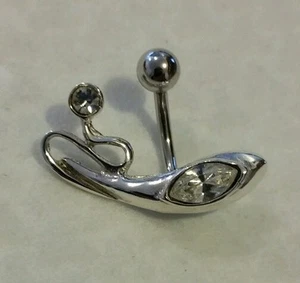 Bauchring Sterlingsilber mit Schmucksteinen  - Bild 1 von 2