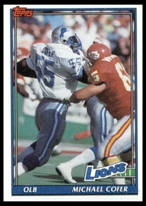1991 Topps #404 Michael Cofer Detroit Lions Football Card - Picture 1 of 2