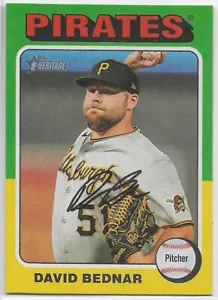 2024 Topps Heritage David Bednar #44 Flip Stock Parallel SSP Pirates Short Print - Picture 1 of 2