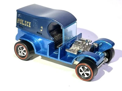⭐️Hot Wheels Custom Made Police 3 Paddy Wagon - Metallic Blue Paint 🥶 Redline - Image 1 of 4