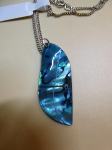 A467-925er Silberkette m PerlmuttAnhänger KL 45 cm Anhänger 4x2,5 cm Gew 5,3 Gra - Bild 1 von 4