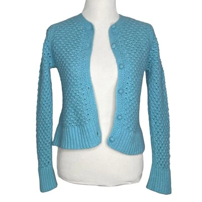 L.L.Bean Womens Cardigan Size Small Popcorn Basket Knit Blend Button Closure - Image 1 of 4