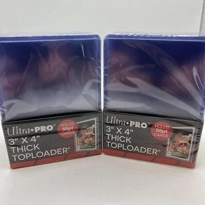 Ultra Pro 3X4 Thick 55pt Toploaders 2 Packs of 25 toploaders per pack, 50 total
