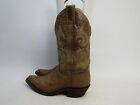 Justin Bent Rail Womens Size 6.5 B Brown Leather Cowboy Boots