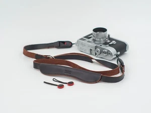 Mr. Zhou Camera Leather Neck Strap f Leica Canon comp w Peak Design Anchor Links - Picture 1 of 14