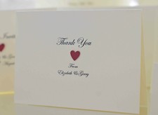 10 x Personalised Wedding Thank You Cards