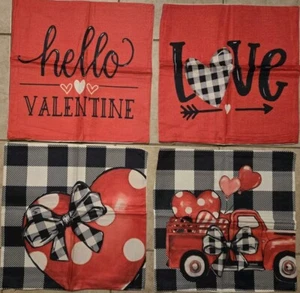 Valentines Day Throw Pillow Sham Decorative for Any room, Qty 4 Each 18x18in - Picture 1 of 2
