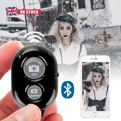 PYXEL STUDIO Bluetooth Remote Control Camera Selfie Shutter Stick for iphone Android UK Black