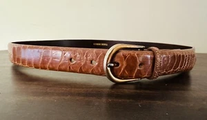 Kleinberg Sherrill Echt RUSSET Straußenbein Leder Gürtel - Größe 40 Made in USA - Bild 1 von 7