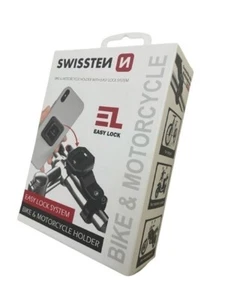 SWISSTEN Bike / Motorcycle / Scooter Phone Holder Easy Lock For 22-28mm Bar Pipe - Picture 1 of 3