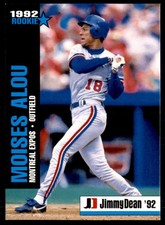 1992 Jimmy Dean Rookie Stars Moises Alou Montreal Expos #9