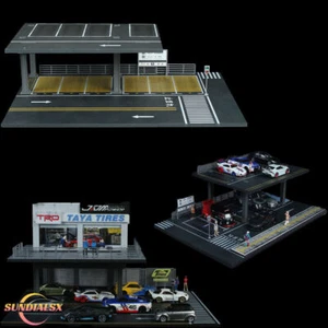 1/64 Diorama Car Parking Lot Model City Street Double Garage Scene Display Model - Picture 1 of 46
