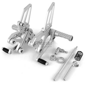 Motorcycle Rearset Footrest Footrest For Kawasaki Ninja ZX-25R 2020-2021 Silver - Imagen 1 de 10