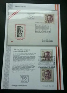 [SJ] Austria Josef Matthias Hauer 1983 Music Musician FDC + stamp MNH - Picture 1 of 5