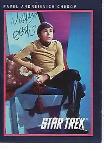 WALTER KOENIG SIGNED 1991 STAR TREK 25TH ANNIVERSARY #129 - CHECKOV - Picture 1 of 1