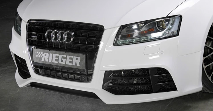 Parachoques delantero Audi RS5 Look OEM Rieger con divisor de aspecto CF 2008-12 B8 A5 S5 nuevo Foto 1 de 1