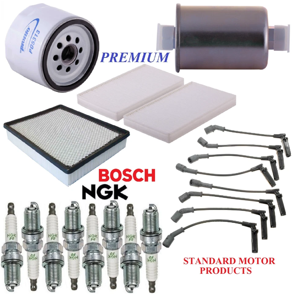 Kit de afinación filtros bujías cable para GMC YUKON XL 2500 V8; 8,1 L 2001-2002 Foto 1 de 1