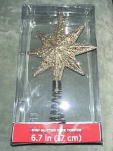 Walgreens WEIHNACHTEN Mini Silber Glitzer Stern Baum Topper 6,7"" Neu in Verpackung - Bild 1 von 9