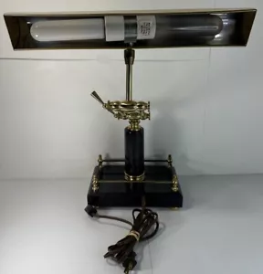 Vintage House of Troy Brass Marble Base Electric Desk Lamp - Picture 1 of 20
