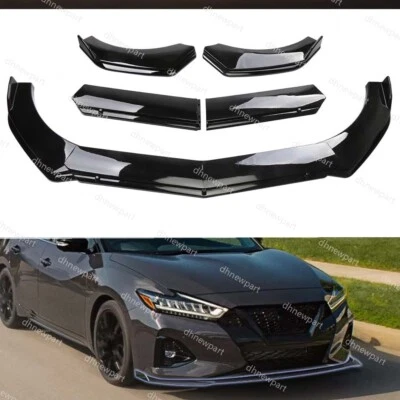 For Nissan Maxima SL SR Glossy Black Front Bumper Lip Spoiler Splitter Body Kit - Image 1 of 4