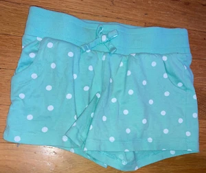 Girls Kids Size 7/8 Light Green W White Polka Dots Shorts By Circo - Picture 1 of 2