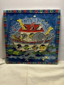 Noas Ark 12 x 12 BENAYA Hand Painted Art Tile minor damage left corner top - Picture 1 of 6