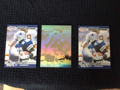 Two 1990 Pro Set - Draft Emmitt Smith #685 (RC) with 1992 Hologram Rookie Card - Image 1 of 2