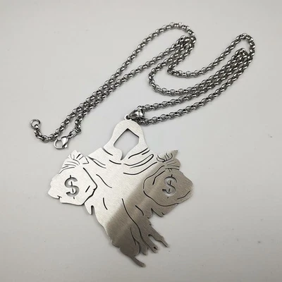 Новый курган RICH призрак курган из нержавеющей стали подвеска с цепочкой - Изображение 1 из 4