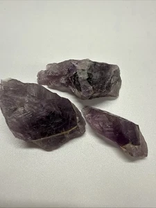 Cristallo di Quarzo Viola Ametista Naturale 3 Pezzi 78,1g - Foto 1 di 7