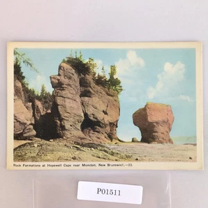 Rock Formations Hopewell Cape New Brunswick Canada 1940s Postcard Photogelatine - Picture 1 of 2