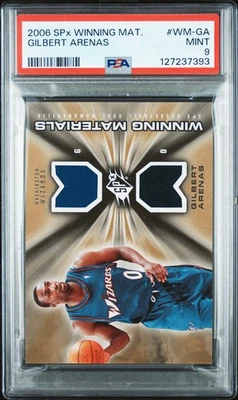 2006 UPPER DECK SPX WINNING MATERIALS #WM-GA GILBERT ARENAS PSA 9 - Image 1 of 2