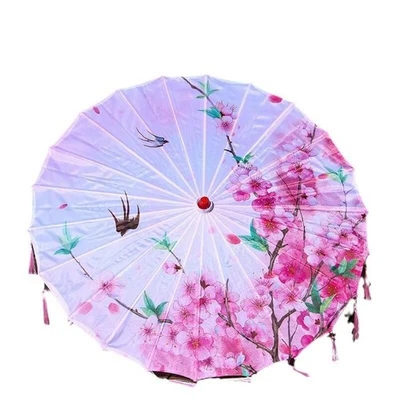 Sombrilla Paraguas Chino Tradicional Floral Juegos con disfraces Baile Sesión de Fotos Nuevo Foto 1 de 4