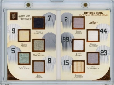 2025 Leaf History Book Pages of History NYY 15/15 Game-Used Relic Booklet Mantle - Image 1 of 2