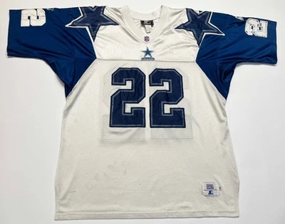 Camiseta deportiva vintage Starter Pro Line NFL Dallas Cowboys E. Smith #22 talla 52 blanca cosida Foto 1 de 4