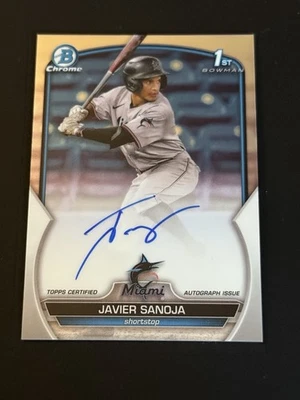 2023 Bowman Chrome Prospect Autographs Javier Sanoja 1st Bowman Auto - Image 1 of 4
