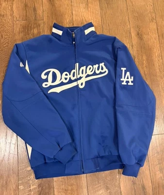 Los Angeles Dodgers MLB Majestic Blue Therma Base Dugout Jacket Men's XL - Image 1 of 2