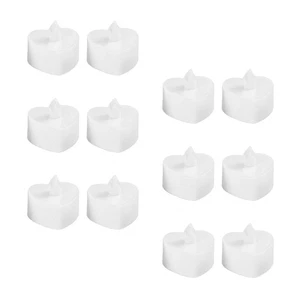 12Pcs Heart-shaped LED Candle Lamps Smokeless Candle Lamps for Scene Layout - Picture 1 of 12