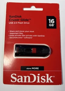 SanDisk Cruzer Glide 16GB USB 2.0 Flash Drive - NEW - Picture 1 of 3