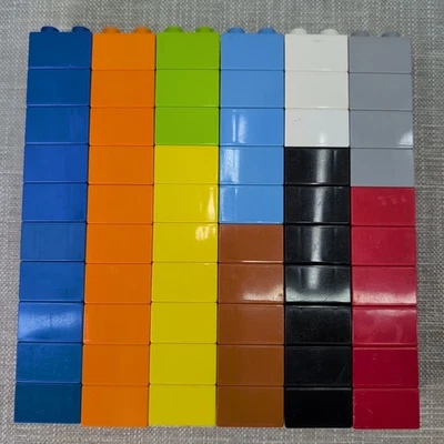 Lego Duplo Bricks Blocks Rainbow Colors 2x2 brick Lot of 60 - Image 1 of 4