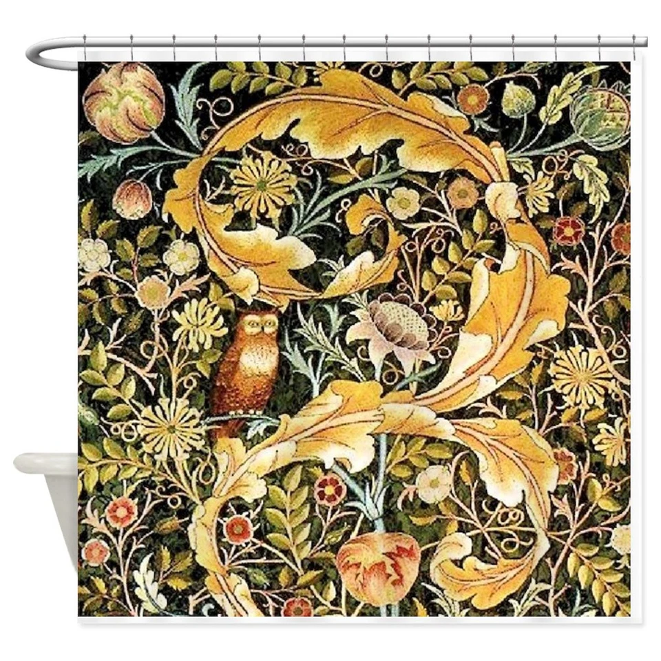 Cortina de ducha de tela decorativa CafePress Wm Owl (69"x70") (1740987384) Foto 1 de 3