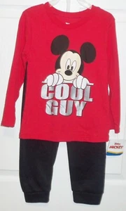 Disney Junior Mickey Mouse "Cool Guy" Fleece Hose Set Größe 4 T NEU - Bild 1 von 2