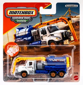 2025 Matchbox Working Rigs #11 Freightliner M2 106 WHITE | BLUE | ORANGE | FSC - Picture 1 of 1
