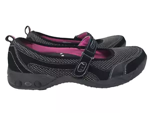Women's Therafit Mary Jane Black Wedge Suede Mesh Comfort Shoes - Size 11 - Picture 1 of 6