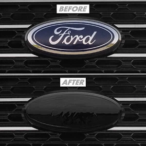 Chrome Delete Blackout Overlay for 2020-23 Ford Explorer Front & Rear Emblems - Bild 1 von 4