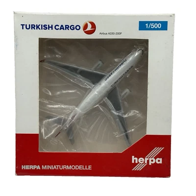 Herpa 526142 Turkish Cargo Airlines Airbus A350-200F TC 1:500 Diecast New NIB - Image 1 of 4
