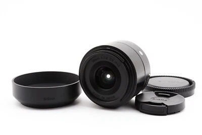 Lente SIGMA Art 19 mm F/2,8 DN negra para Sony montura E con capucha [Exc+++] Japón #B592 Foto 1 de 4