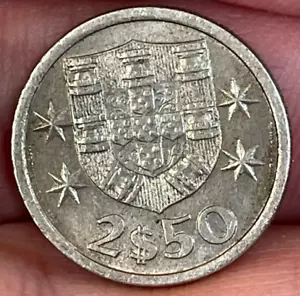 1964 Portugal 2$50 Portuguesa Republica 2 1/2 Escudos (#1) - Picture 1 of 2